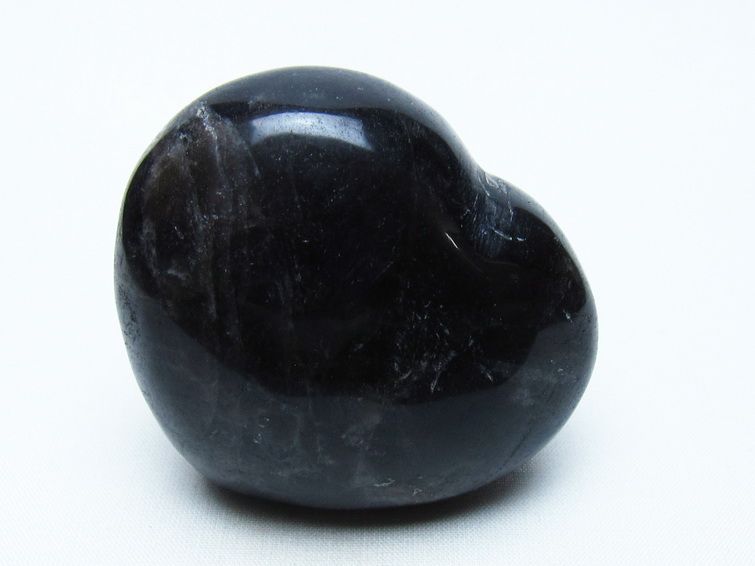 モリオン 置物 黒水晶 ハート 一点物 155-961