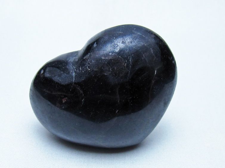 モリオン 置物 黒水晶 ハート 一点物 155-963