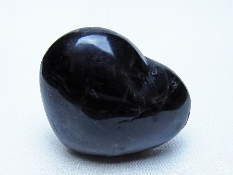 モリオン 置物 黒水晶 ハート 一点物 155-964