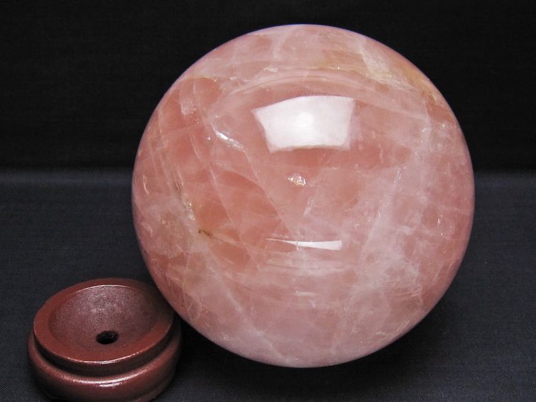 2.3Kg ローズクォーツ 丸玉 120mm スフィア 置物 一点物 161-1004
