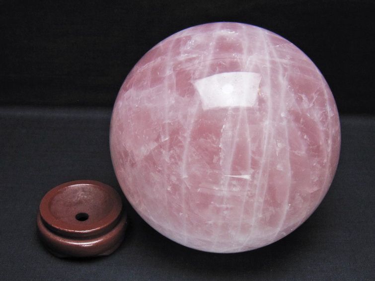 2.8Kg ローズクォーツ 丸玉 130mm スフィア 置物 一点物 161-1008