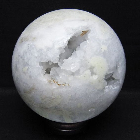 3.4Kg 水晶 笑口 丸玉 150mm ジオード 原石 置物 一点物 161-1144