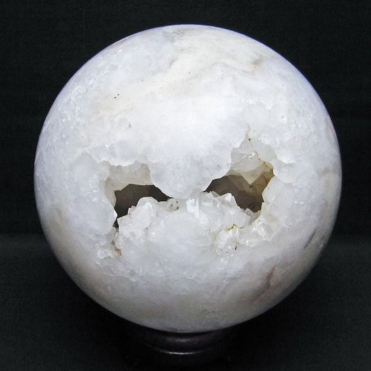 3.1Kg 水晶 笑口 丸玉 150mm ジオード 原石 置物 一点物 161-1145