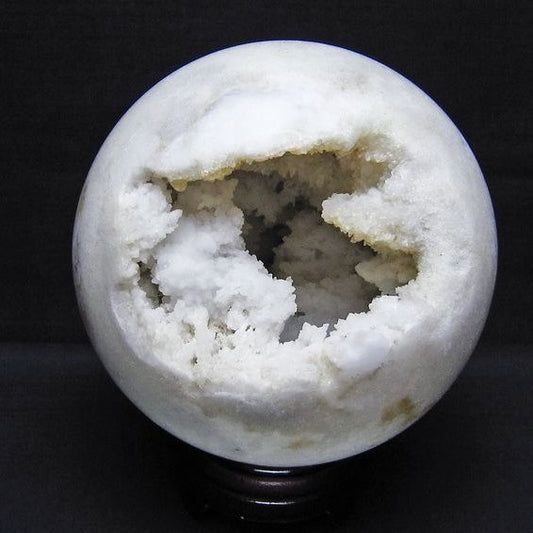 2.5Kg 水晶 笑口 丸玉 150mm ジオード 原石 置物 一点物 161-1151