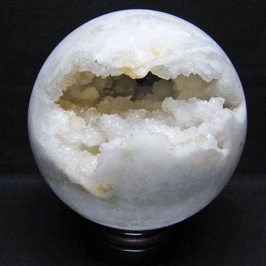 3Kg 水晶 笑口 丸玉 150mm ジオード 原石 置物 一点物 161-1154