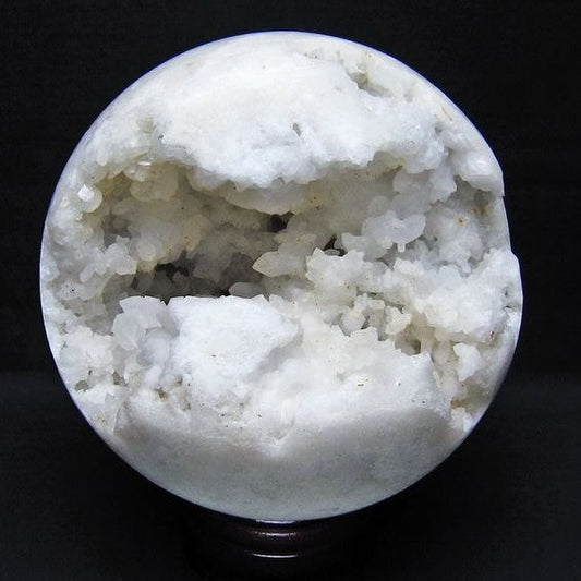 2.7Kg 水晶 笑口 丸玉 155mm ジオード 原石 置物 一点物 161-1157