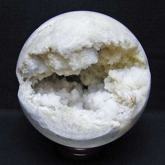 2.9Kg 水晶 笑口 丸玉 155mm ジオード 原石 置物 一点物 161-1158