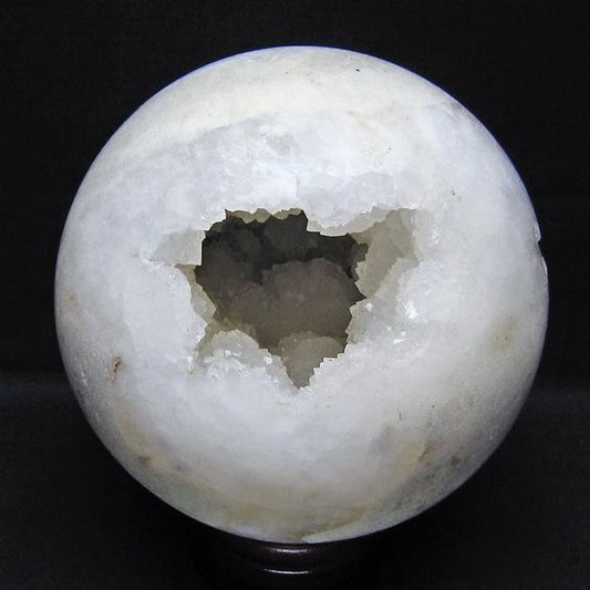 3.2Kg 水晶 笑口 丸玉 150mm ジオード 原石 置物 一点物 161-1159