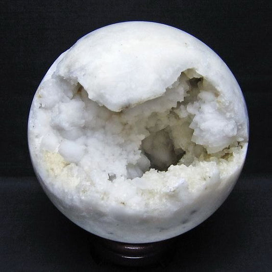 2.9Kg 水晶 笑口 丸玉 155mm ジオード 原石 置物 一点物 161-1161