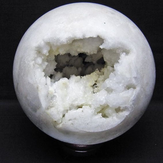 3.8Kg 水晶 笑口 丸玉 165mm ジオード 原石 置物 一点物 161-1162