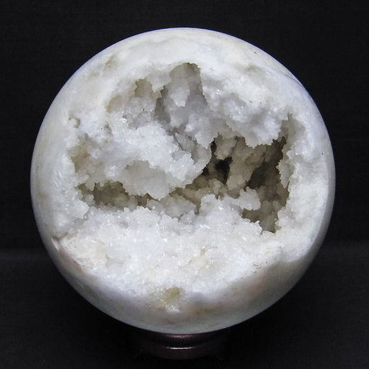 3.7Kg 水晶 笑口 丸玉 170mm ジオード 原石 置物 一点物 161-1165