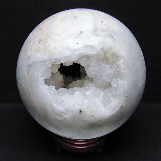 5.5Kg 水晶 笑口 丸玉 185mm ジオード 原石 置物 一点物 161-1167