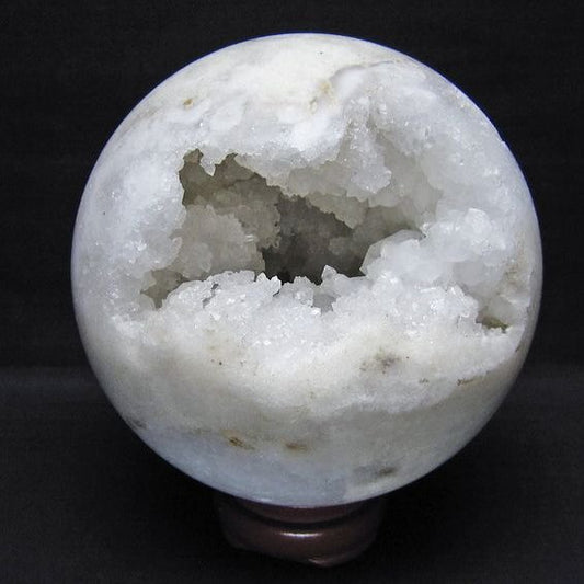 2.2Kg 水晶 笑口 丸玉 137mm ジオード 原石 置物 一点物 161-1172