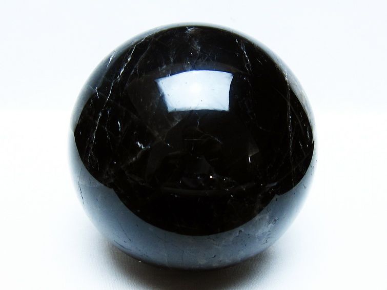 2.1Kg 黒水晶 丸玉 117mm モリオン 丸玉 モリオン スフィア 一点物 161-915