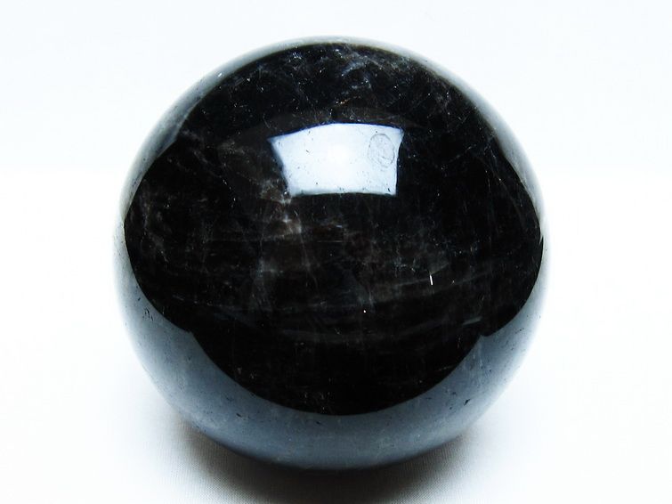 2Kg 黒水晶 丸玉 117mm モリオン 丸玉 モリオン スフィア 一点物 161-916
