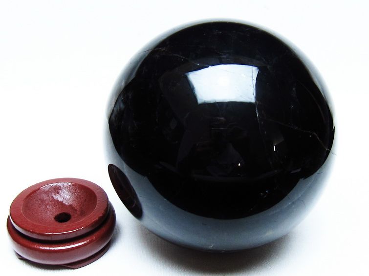 2Kg 黒水晶 丸玉 115mm モリオン 丸玉 モリオン スフィア 一点物 161-917
