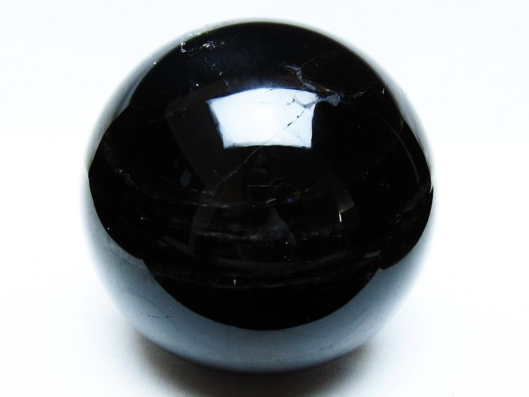 2.4Kg 黒水晶 丸玉 123mm モリオン 丸玉 モリオン スフィア 一点物 161-918