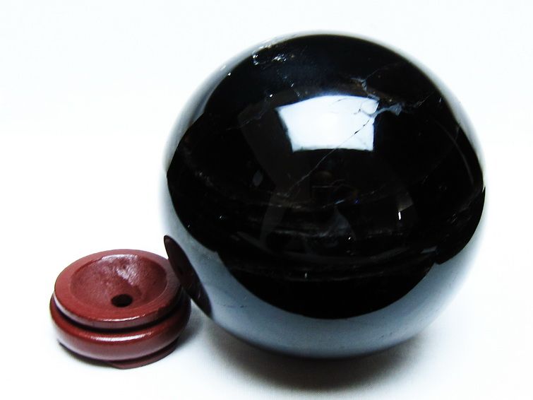 2.4Kg 黒水晶 丸玉 123mm モリオン 丸玉 モリオン スフィア 一点物 161-918