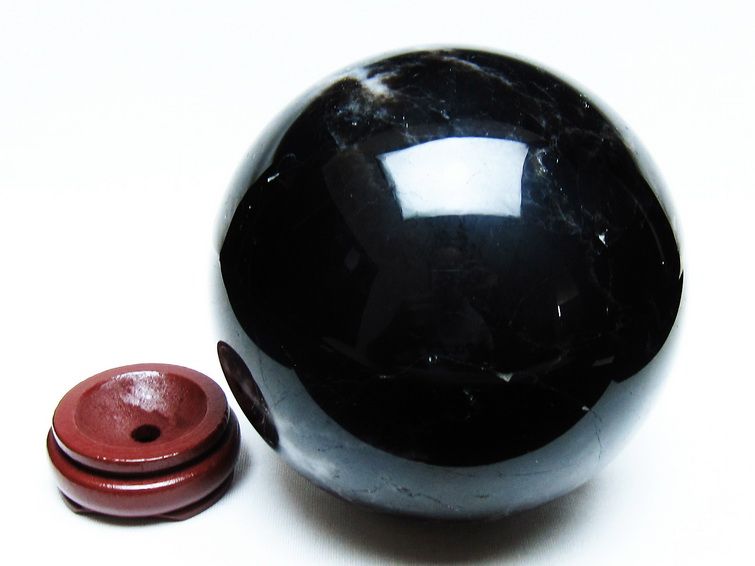 2.8Kg 黒水晶 丸玉 130mm モリオン 丸玉 モリオン スフィア 一点物 161-922