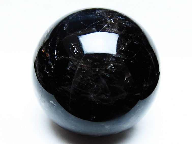 3Kg 黒水晶 丸玉 130mm モリオン 丸玉 モリオン スフィア 一点物 161-924