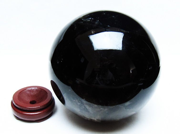 3Kg 黒水晶 丸玉 133mm モリオン 丸玉 モリオン スフィア 一点物 161-925