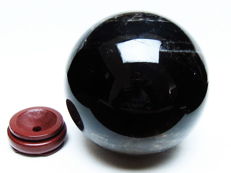 2.6Kg 黒水晶 丸玉 127mm モリオン 丸玉 モリオン スフィア 一点物 161-926