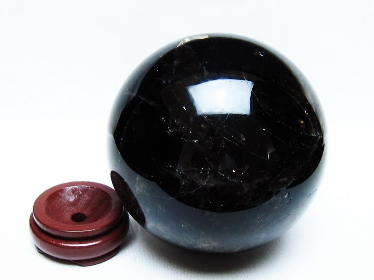 2.1Kg 黒水晶 丸玉 120mm モリオン 丸玉 モリオン スフィア 一点物 161-929