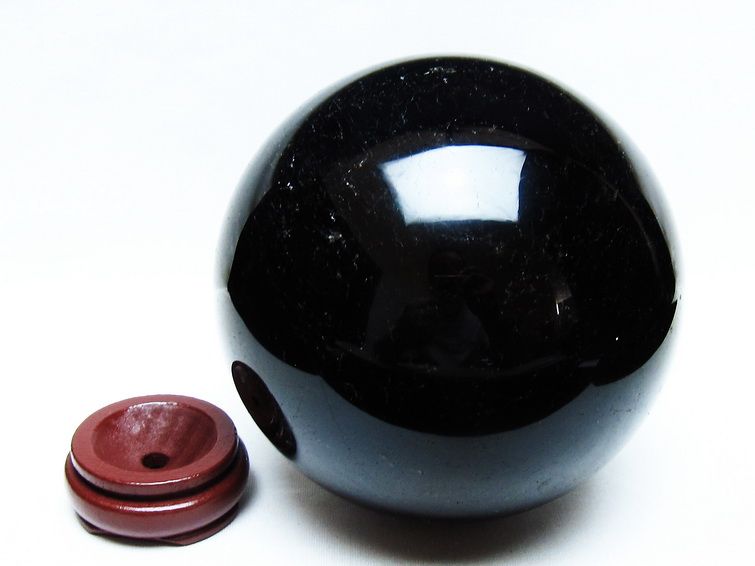 3.3Kg 黒水晶 丸玉 135mm モリオン 丸玉 モリオン スフィア 一点物 161-933