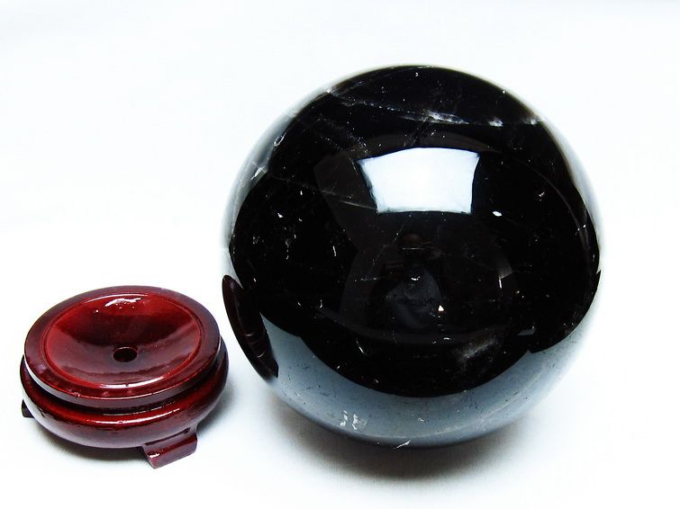 5.1Kg 黒水晶 丸玉 160mm モリオン 丸玉 モリオン スフィア 一点物 161-934
