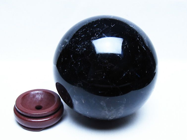 2Kg モリオン 黒水晶 丸玉 117mm スフィア 一点物 161-935[sold out]