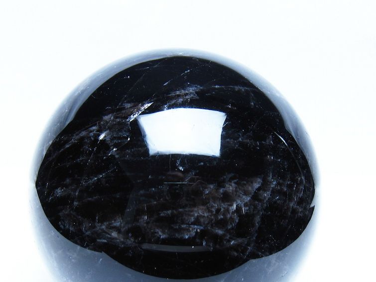 2.2Kg モリオン 黒水晶 丸玉 120mm スフィア 一点物 161-936
