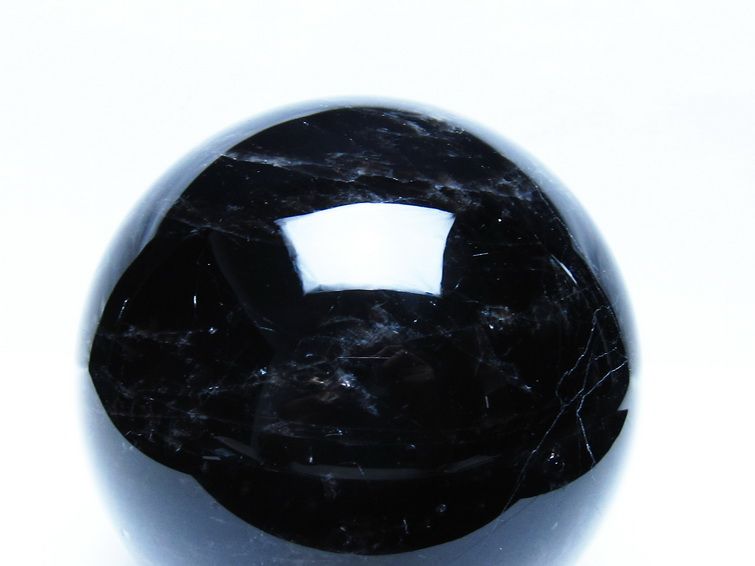 2.4Kg モリオン 黒水晶 丸玉 123mm スフィア 一点物 161-938