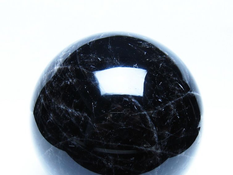 2.4Kg モリオン 黒水晶 丸玉 125mm スフィア 一点物 161-939