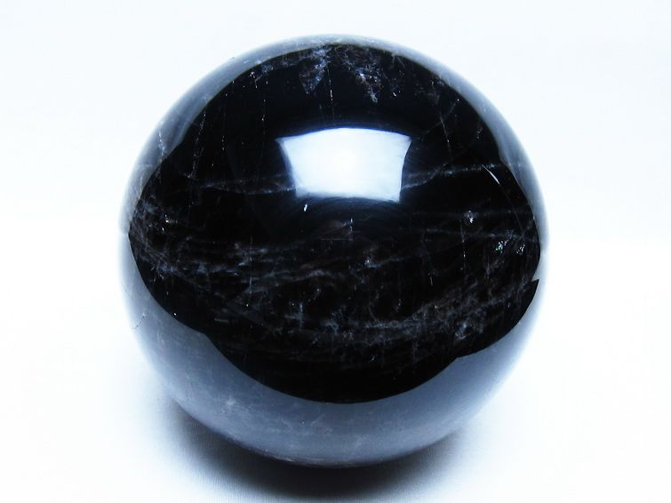 3.4Kg モリオン 黒水晶 丸玉 138mm スフィア 一点物 161-941