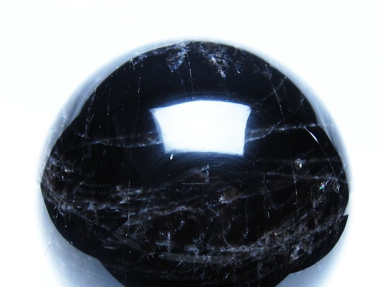 3.4Kg モリオン 黒水晶 丸玉 138mm スフィア 一点物 161-941