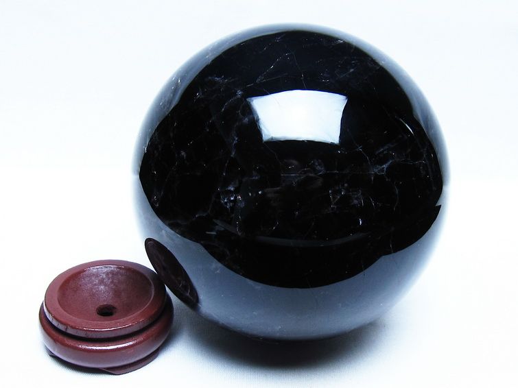 2.9Kg モリオン 黒水晶 丸玉 133mm スフィア 一点物 161-945 【sold out】