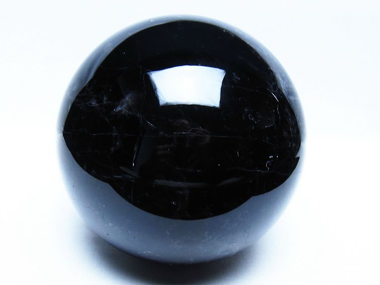 2.6Kg モリオン 黒水晶 丸玉 128mm スフィア 一点物 161-947