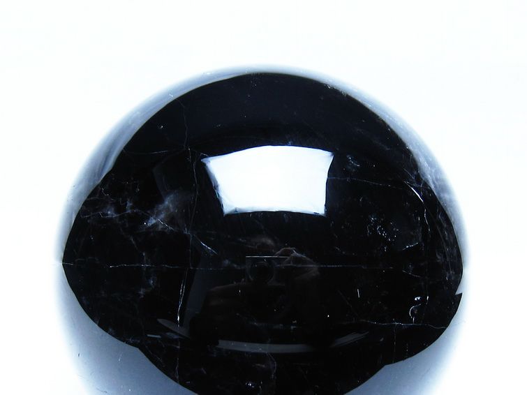 2.6Kg モリオン 黒水晶 丸玉 128mm スフィア 一点物 161-947