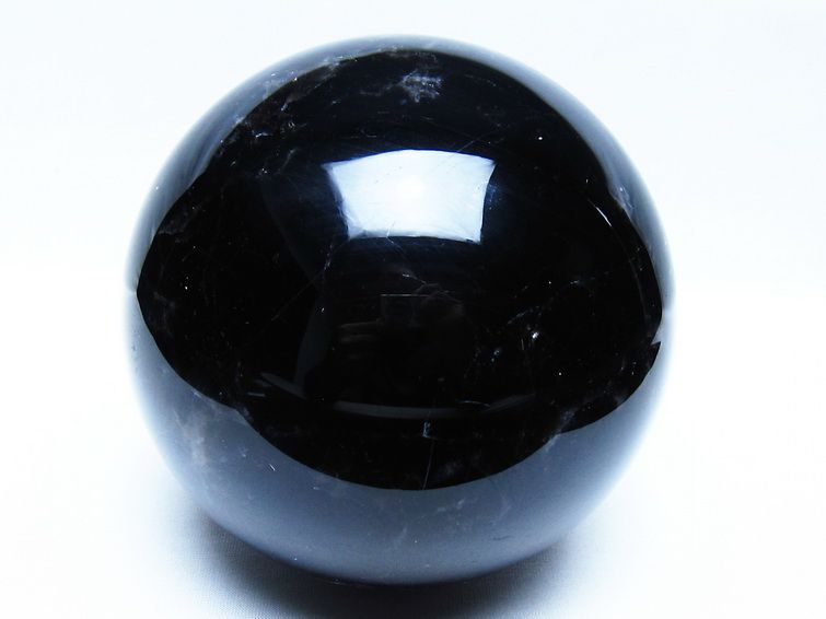 2.4Kg モリオン 黒水晶 丸玉 125mm スフィア 一点物 161-948