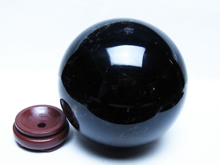2.4Kg モリオン 黒水晶 丸玉 125mm スフィア 一点物 161-948
