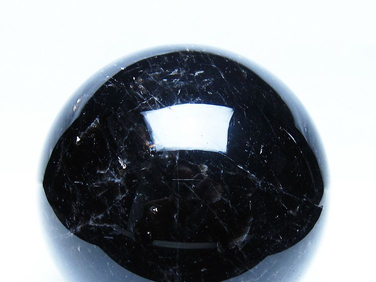 2.6Kg モリオン 黒水晶 丸玉 128mm スフィア 一点物 161-949
