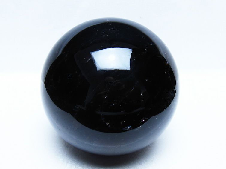 2.3Kg モリオン 黒水晶 丸玉 123mm スフィア 一点物 161-951