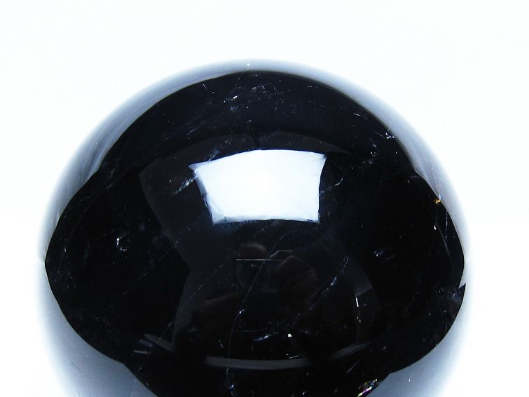 2.3Kg モリオン 黒水晶 丸玉 123mm スフィア 一点物 161-951