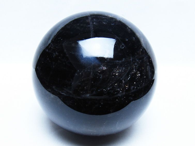 2.3Kg モリオン 黒水晶 丸玉 123mm スフィア 一点物 161-952