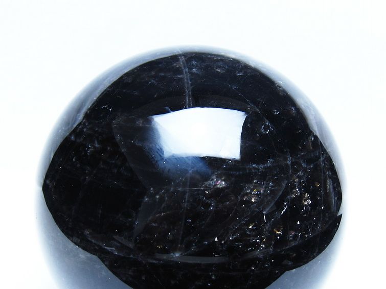 2.3Kg モリオン 黒水晶 丸玉 123mm スフィア 一点物 161-952