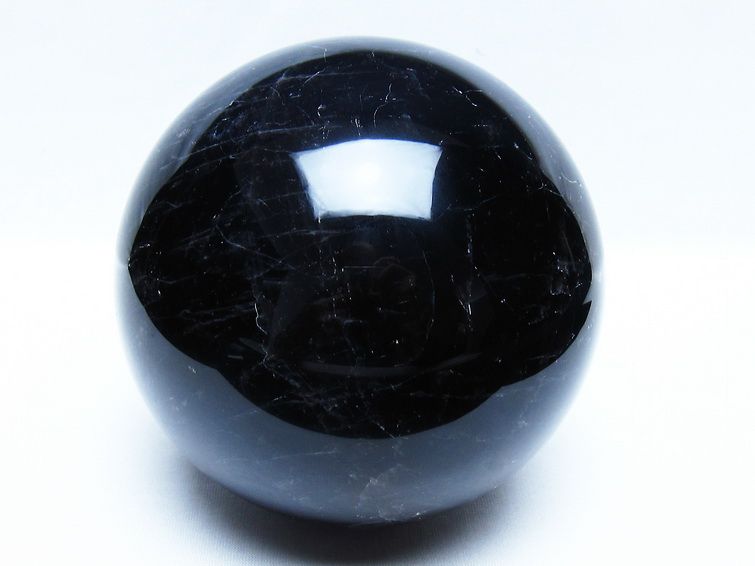 2.2Kg モリオン 黒水晶 丸玉 120mm スフィア 一点物 161-953