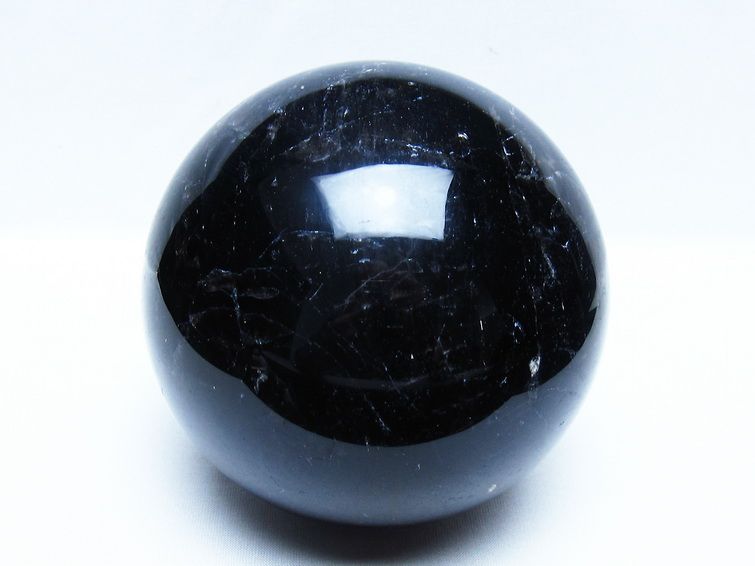 2.1Kg モリオン 黒水晶 丸玉 118mm スフィア 一点物 161-954