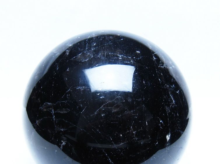 2.1Kg モリオン 黒水晶 丸玉 118mm スフィア 一点物 161-954