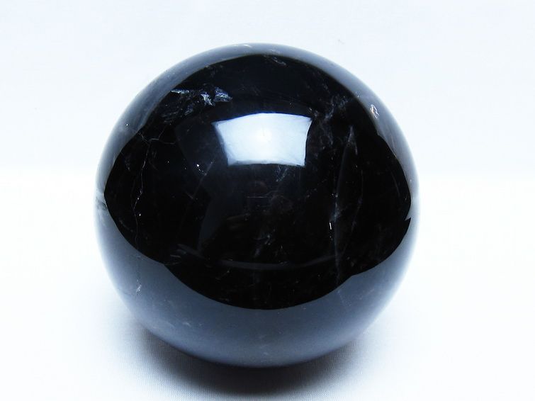 2Kg モリオン 黒水晶 丸玉 118mm スフィア 一点物 161-955