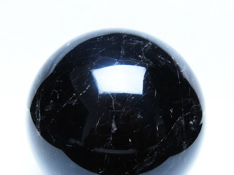 2Kg モリオン 黒水晶 丸玉 118mm スフィア 一点物 161-956